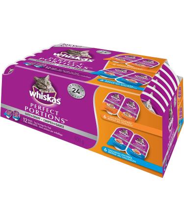 WHISKAS Perfect Portions Wet Cat Food Cuts in Gravy - Chicken & Salmon - 75g (12 Pack) Cuts in Gravy Chicken & Salmon 75 g (Pack of 12) - Buy Online on GoSupps.com