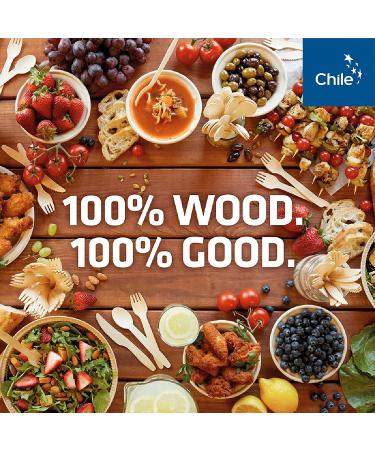 WoodAble Disposable Wooden Cutlery Mix - 200 Count | Backyard Compostable | 80 Forks, 80 Spoons, 40 Knives - Buy Online on GoSupps.com