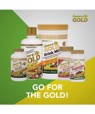 Nature's Plus Source of Life Gold Chewables - Tropical Fruit Flavor, 90 Tablets | Premium Multivitamins - Buy Online on GoSupps.com