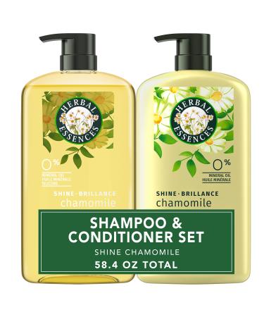 Herbal Essences Shine Collection Shampoo and Conditioner Bundle  with Chamomile  Color Safe  29.2 Fl Oz NEW Chamomile Shampoo+Conditioner