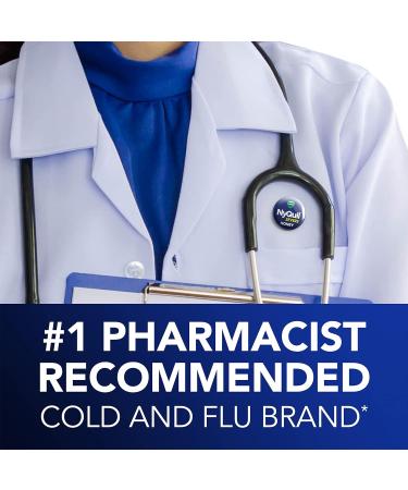Vicks NyQuil Severe Honey Cold and Flu Medicine 12 Oz - Maximum Strength Relief for Cough, Sore Throat, Fever, and Congestion - Buy Online on GoSupps.com