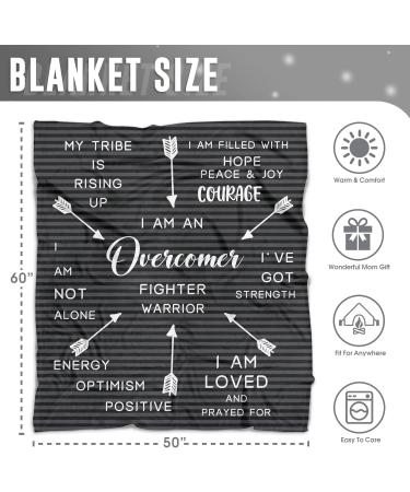 Inspirational Medicinal Blanket | Unique Funeral & Comfort Gifts for Cancer & Mastectomy Patients (50x60 Black) - Buy Online on GoSupps.com