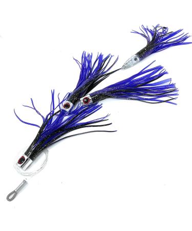 Daisy Chain Trolling Fishing Lure Teaser for Mahi, Tuna, Wahoo | 6.5 inch Black/Purple - Buy Online on GoSupps.com