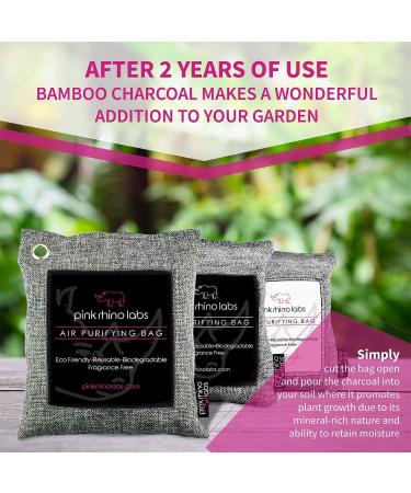 Nature Fresh Moso Bamboo Charcoal Air Purifying Bag - Odor Eliminator for Home & Car - Kid & Pet Friendly - Activated Charcoal by Pink Rhino Labs - Buy Online on GoSupps.com