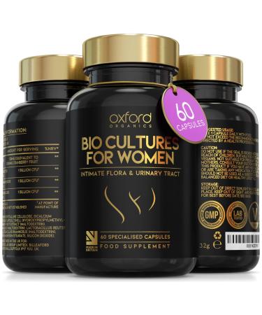 Advanced Probiotics for Women | Scientifically Formulated Vaginal Probiotics Intimate Flora & UTI | 60 Specialised Capsules with 3 Billion Bacterial Cultures - 100 Billion CFU/g Source | Made in UK 60 Count (Pack of 1)