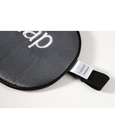 Premium 100% Silk Sleep Mask with Adjustable Strap - Dark Grey Pattern - Buy Online on GoSupps.com