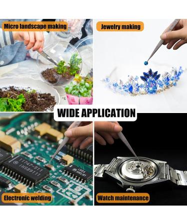 MIUPOO Adjustable Slide Lock Nail Art Tweezers Nail Rhinestone Stickers Jewel Gem Craft Tweezers Precision Slide Locking Antistatic Tweezers Set 2 Pieces 2 Slide Lock Tweezers - Buy Online on GoSupps.com