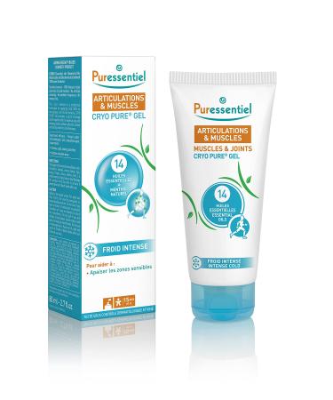 Puressentiel Muscles & Joints Cryo Pure Gel Intense Cold for Instant Relief - 100% Natural Active Ingredient Vegan - 14 Pure Essential Oils - 2.7 fl oz