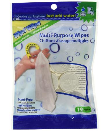 Wysi Wipe Multi-purpose Wipes 12 Travel Pack - Just Add Water! 12 count Scent-free