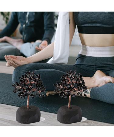 Xiannvxi Obsidian Crystal Money Tree Feng Shui Tree of Life Decoration | Natural Gemstones Bonsai Home Decor - Buy Online on GoSupps.com