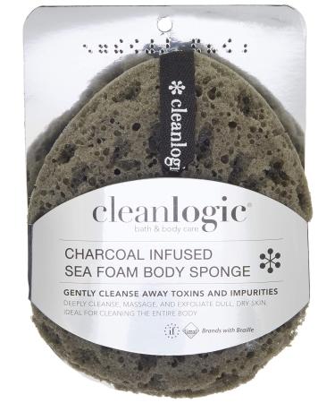 Clean Logic Charcoal Infused Sea Foam Body Sponge - 6 Pack - Buy Online on GoSupps.com