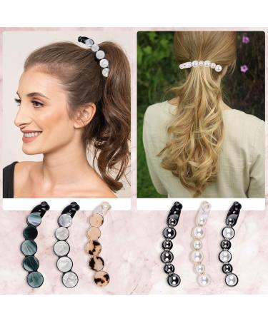 Aethland Pearl Hair Clip Set - 6 PCS French Barrettes & Jaw Clips for Women and Girls - Buy Online on GoSupps.com