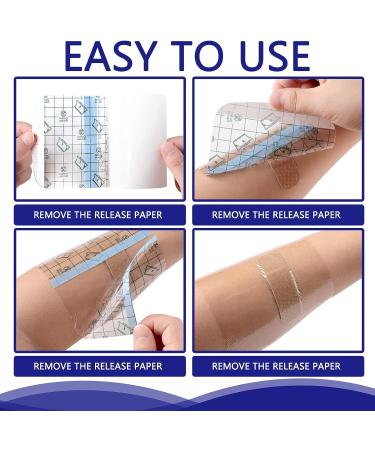 60 Pcs Waterproof Tattoo Bandage Film - Transparent Adhesive Cover for Tattoo Protection, 2 Sizes Available - Buy Online on GoSupps.com