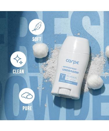 Carpe Underarm Antiperspirant and Deodorant Fresh Powder Scent Fresh Powder 1.69 Fl Oz (Pack of 1) - Buy Online on GoSupps.com