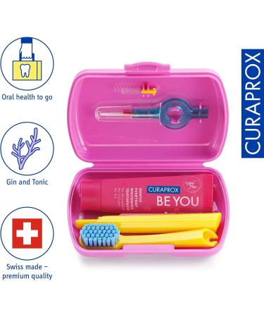 Curaprox Travel Set Rosa | Complete Travel Toothbrush CS 5460 + Be You Toothpaste + Interdental Brushes - Perfect Travel Tooth Care Set - Buy Online on GoSupps.com