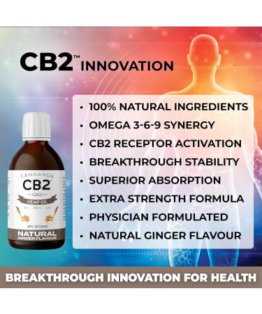 HEMP OIL WITH CB2 ORGANIC 225 000mg/240mL/8oz - Extra Strength Pain Relief / Reduces Inflammation / Melts Away Anxiety & Stress / Enhances Sleep & Rejuvenation. CB2 Extract + Ginger Flavour + Omega 3 + GLA. Stronger Than Hemp Gummies or Hemp Oil Capsules. - Buy Online on GoSupps.com