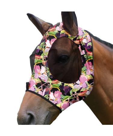 Harrison Howard Super Comfort Stretchy Fly Mask Large Eye Space with UV Protection Skin with Breatatability Blower mood Large Tears
