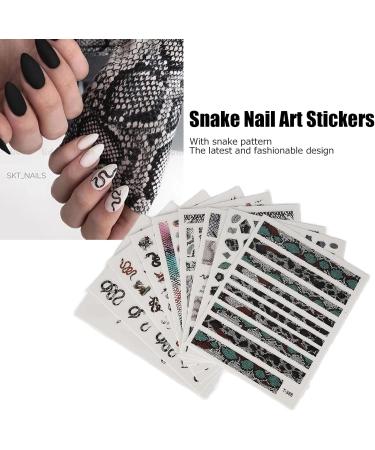 Self Adhesive Snake Nail Sticker Snake Pattern Nail Stickers Snake Pattern for Manicure for Home for Manicure Store for Nail Salon - Buy Online on GoSupps.com