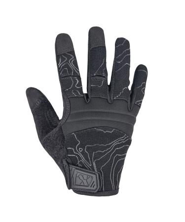 Touch Screen Full Finger Dexterity Gloves for Men Women Motorcycle black Large