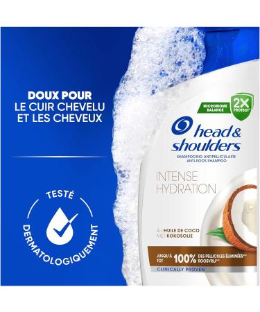 Head & Shoulders Intense Hydration Anti-Dandruff Shampoo 330ml with Coconut Oil. Daily Use. Clinically Proven to Eliminate 100% of Dandruff. All Hair Types - Buy Online on GoSupps.com