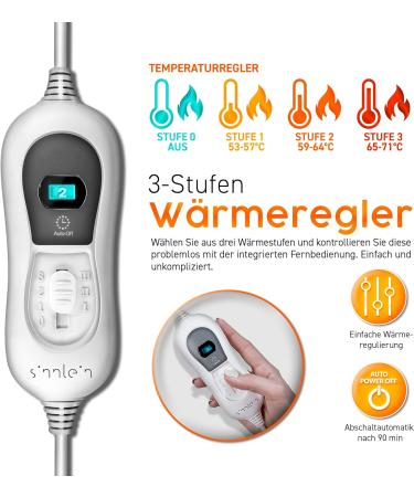 Sinn Electric Heating Pillow for Shoulder Neck & Back - 3 Temperature Levels Auto Shut-Off 100W Gray Heating Cape - Buy Online on GoSupps.com