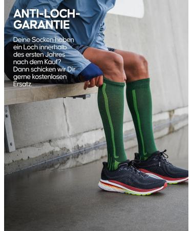 Danish Endurance Compression Stockings & Sports Socks | 21-26 mmHg Support for Men & Women | Thrombosis Socks in Black/Gray (39-42) - Shop Now! - Buy Online on GoSupps.com