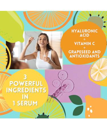 Premium Vitamin C Serum & Hyaluronic Acid - Anti-Aging Hydrating Moisturizer for Fine Lines & Acne Scars - Cruelty-Free Cosmetics - Buy Online on GoSupps.com