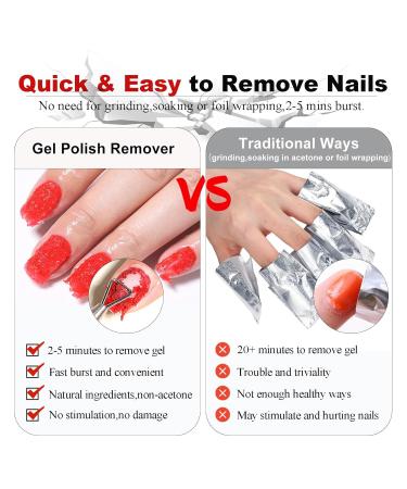 LOUINSTIC Gel Nail Polish Remover - Fast 2-5 Minute Gel Polish Removal (2pcs) | Nail Polish Remover Tool Included - Buy Online on GoSupps.com