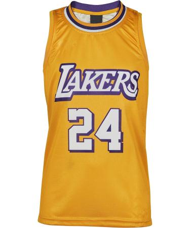 Amdrabola Lakers Kobe Bryant Kids Basketball Jersey Kit - Black & Yellow Includes Shorts (Ages 4-13) - Buy Online on GoSupps.com