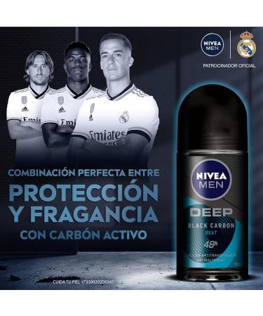 Nivea Men Deodorant Roll-On DEEP - BEAT+ ESPRESSO+ AMAZONIA 48h Antiperspirant 1.7oz (Pack of 3) | International Shipping Available - Buy Online on GoSupps.com