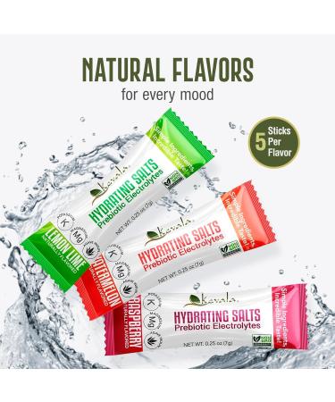 Kevala Electrolytes Powder Packets | Sugar Free Drink Mix Packets with Prebiotics, Potassium & Salt Electrolytes for Keto Hydration | Rehydration Support | 1 Pack (15 Sticks) - Buy Online on GoSupps.com