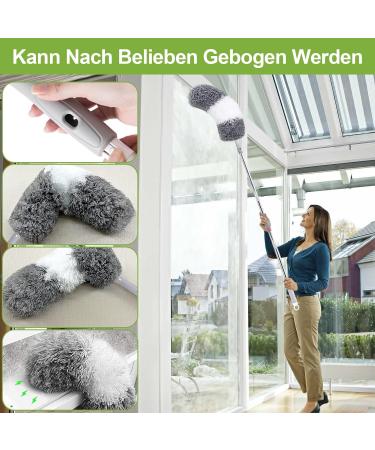 4-In-1 Window Cleaning Kit | 360 Rotation, Telescopic Pole, 4 Window Wipes & Duster | Indoor & Outdoor Use - Buy Online on GoSupps.com