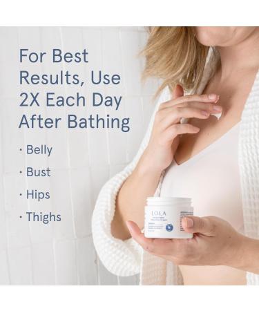 LOLA Stretch Mark Prevention Cream with Hydrating Body Oil for Skin Elasticity - Gentle Hypoallergenic Maternity Self Care Formula - Cocoa Butter Scar Cream & Collagen Support - 4 Fl Oz - Buy Online on GoSupps.com