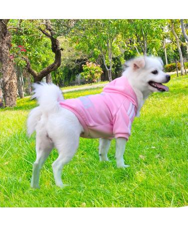 QiCheng&LYS Small Dog Hoodie - Winter Knitted Sweater Coat for Small Dogs (Pink/Blue M) - Cozy & Stylish - Buy Online on GoSupps.com
