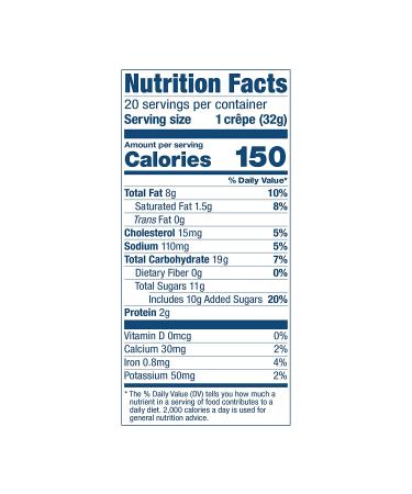 La Boulangere Chocolate Hazelnut Crepes - Individually Wrapped - Non GMO - 20-Count - Buy Online on GoSupps.com
