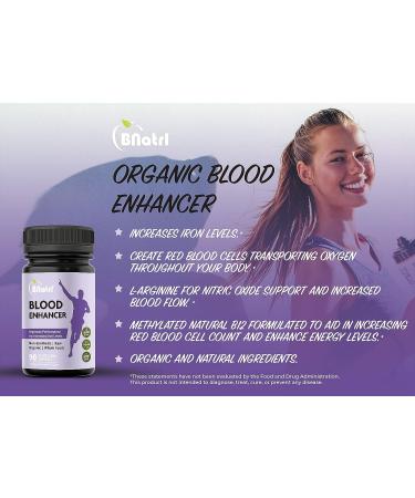 BNatrl Organic Iron Supplement - Boost Energy, Increase Oxygen, Enhance Red Blood Cell Production - 90 Veggie Capsules - Buy Online on GoSupps.com