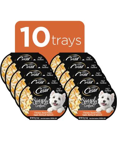 Cesar Simply Crafted Adult Wet Dog Food Chicken Sweet Potato Apple Barley & Spinach 37g Pack of 10 - Buy Online on GoSupps.com