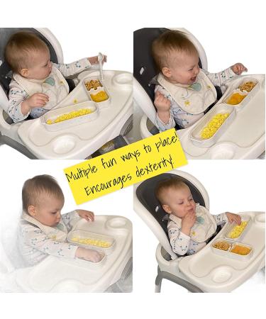 Suction Toddler Plate | BPA-Free Silicone Baby Dish | Pull-Apart Design for Travel | Microwave & Dishwasher Safe | Grey - Buy Online on GoSupps.com