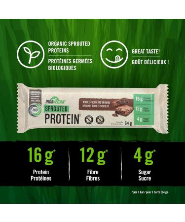 Athlete's Blend Protein Powder Vanilla Flavour 1 kg & Iron Vegan Sprouted Protein Bars | Double Chocolate Brownie Flavour | 12 Pack - Buy Online on GoSupps.com