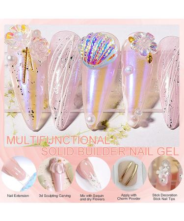 Building Gel for Gel Nails - UV Nail Extension & Solid Glue Gel - 15g Clear Set for DIY Home Salon - Buy Online on GoSupps.com
