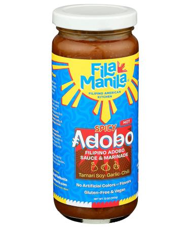 Fila Manila Spicy Filipino Adobo Tamari Soy Sauce 12oz - Vegan, Gluten-Free, Dairy-Free, No MSG, Made in USA | As Seen on TikTok - Buy Online on GoSupps.com