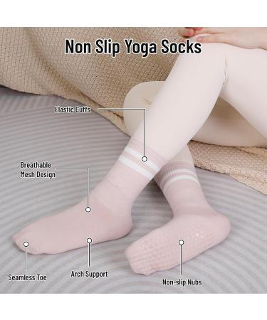 Apricitie Non-Slip Yoga Socks for Women - Anti-Slip Pilates & Sports Grip Socks Size 35-42 - Buy Online on GoSupps.com