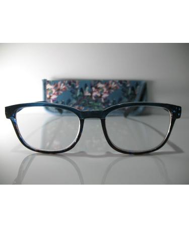 Foster Grant Misha Blue Multicolor Flower Reading Glasses +2.75 with Case - Stylish & Comfortable International Shipping Available - Buy Online on GoSupps.com