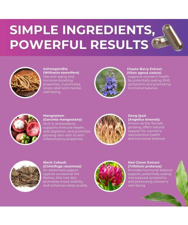 Advanced Perimenopause Support Supplement for Women - Hormonal Balance Menopause Relief & Hot Flash Relief | Clinically Proven | 120 Capsules - Buy Online on GoSupps.com