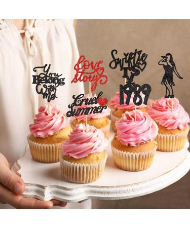 Cyodoos 24PCS Music Singe Cupcake Toppers Music Enthusiast Concert Theme Legendary Since 1989 Theme Party Birthday Birthday Cupcake Toppers for Girls Music Singer Party Cupcake Toppers Black - Buy Online on GoSupps.com