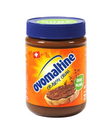 Ovomaltine Crunchy Cream - Cr me tartiner au chocolat croustillant sans huile de palme - tartiner doux avec des morceaux croustillants d'Ovomaltine - fabriqu en Suisse (1 x 380 g) Crunchy Cr me 380 g