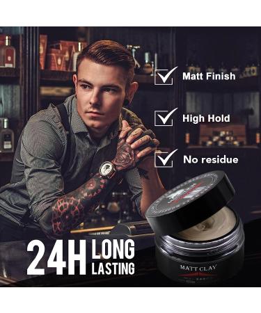 MANNLICH Hair Styling Clay - Long-Lasting Hold & Lite Finish Pomade for Men - Ideal for Short/Medium Thin/Thick Hair - Easy to Wash Out - 2.4 fl.oz (Matt Clay) - Buy Online on GoSupps.com
