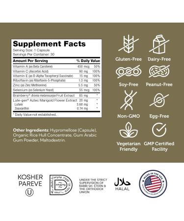 Zahler AccuVision Advanced Eye Health Formula 30 Capsules - Buy Online on GoSupps.com