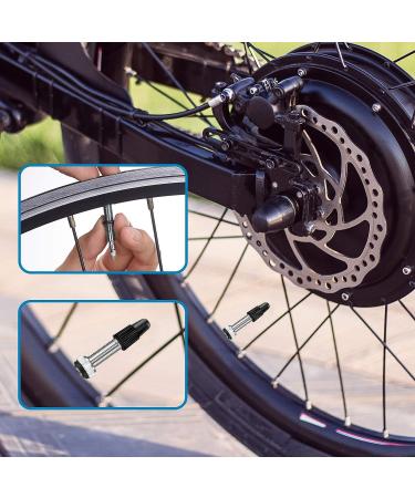 Hestya 9-Piece Presta Valve Stem Kit with 40mm Tubeless Valve + Core Remover Tool - Black - Buy Online on GoSupps.com