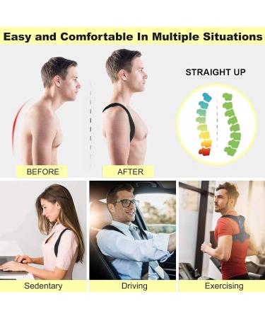 Posture Corrector for Men & Women | Adjustable Back Brace & Support Belt for Neck Back & Shoulder Pain Relief - Buy Online on GoSupps.com